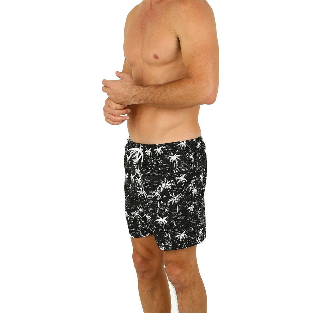 Uzzi Palm Trees Swim Shorts Black