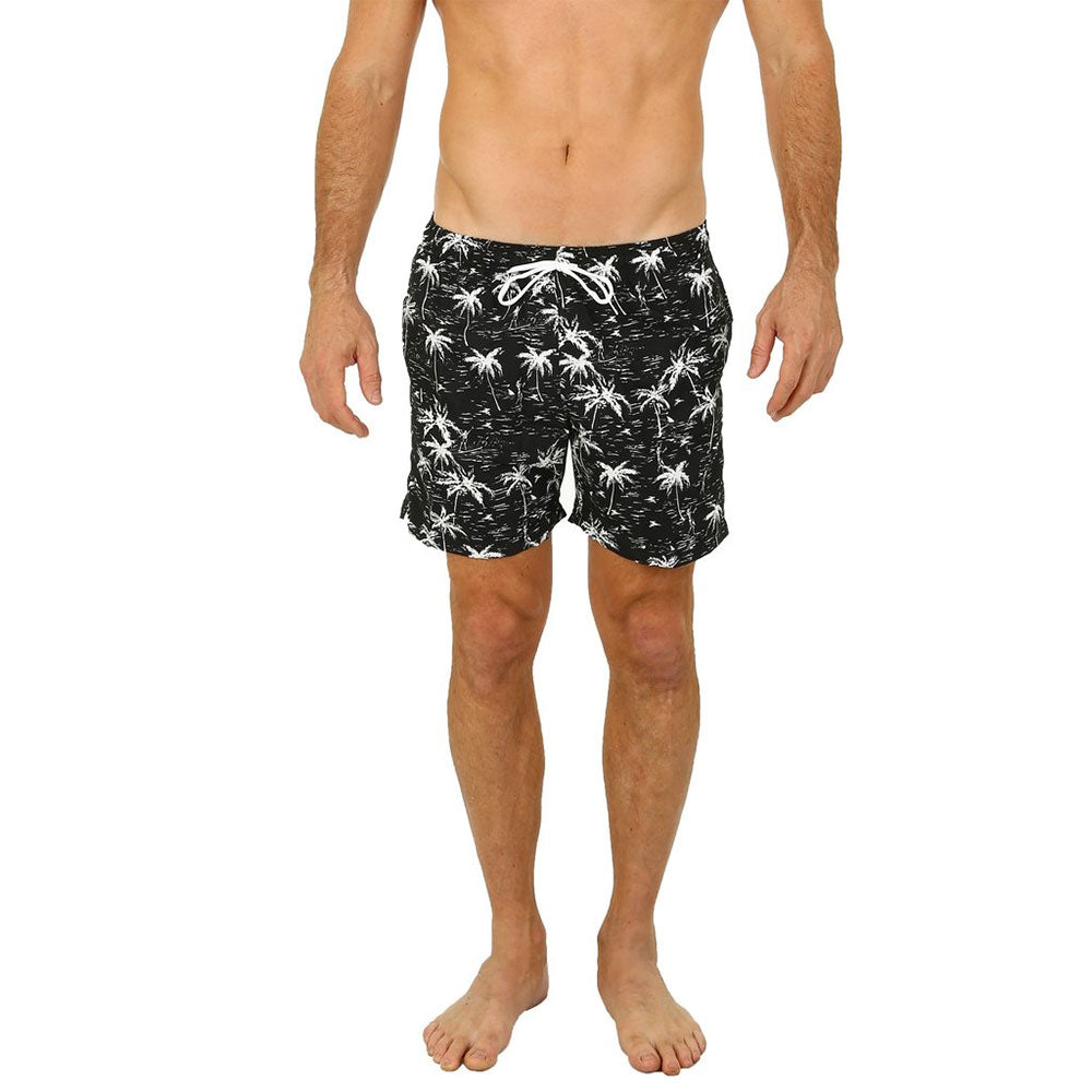 Uzzi Palm Trees Swim Shorts Black